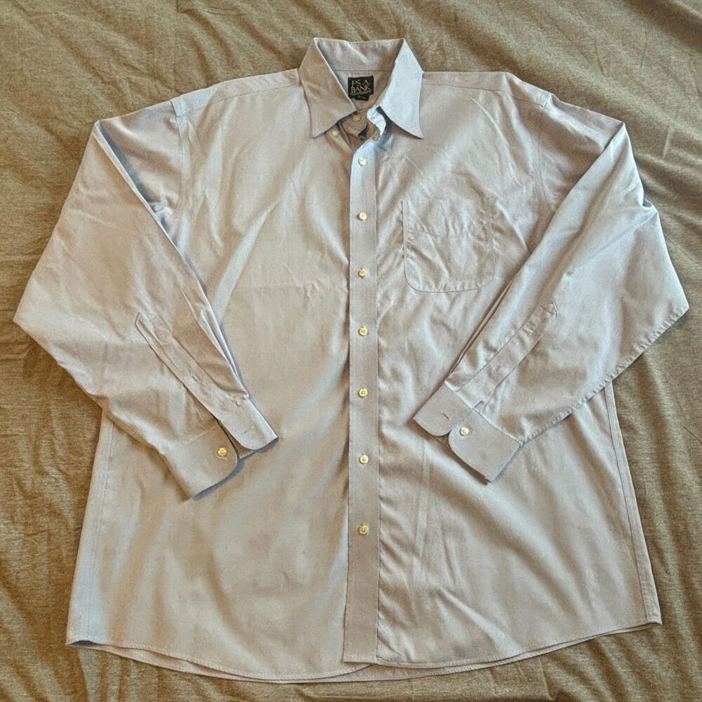 JoS. A Bank Travelers Collection Button Down Blue Dress shirt size 17-36
